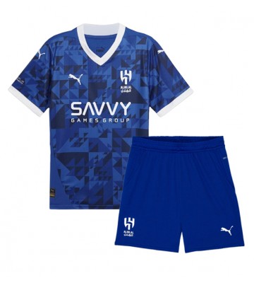 Al-Hilal Replica Home Stadium Kit for Kids 2024-25 Short Sleeve (+ pants)